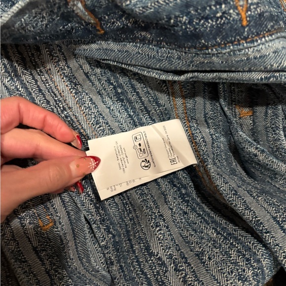 Ganni Blue Denim Jean Jacket with Gold Buttons - Picture 11 of 11